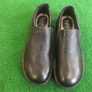 Nwot b.o.c Black Leather Clogs Sz 8